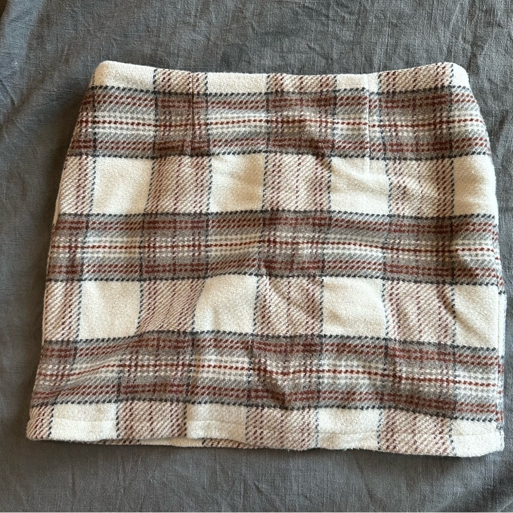 Pink Lily | Flannel Mini Skirt